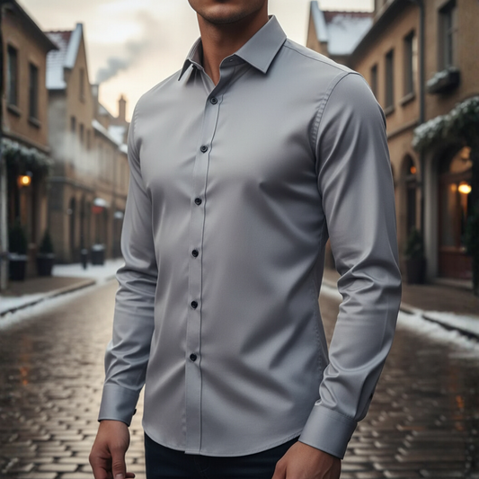 Camicia Uomo Slim Fit Manica Lunga