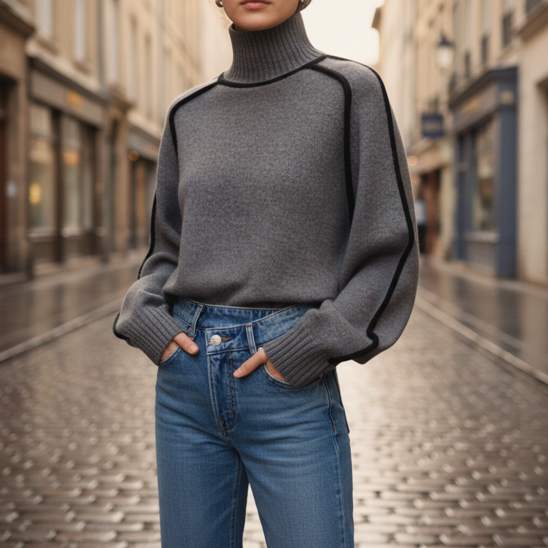 Maglione a collo alto per donna
