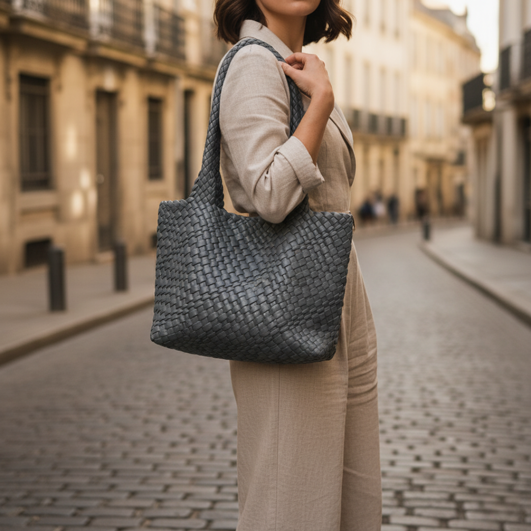 Borsa Donna Tote in Pelle Intrecciata