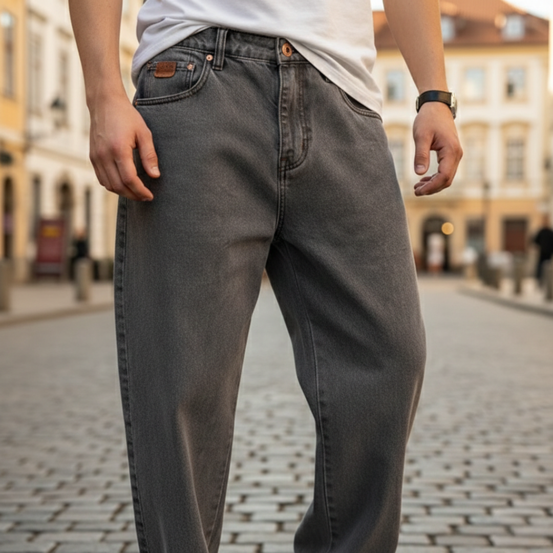 Jeans Uomo Gamba Dritta Regular Fit