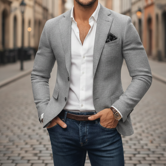 Blazer Uomo Elegante Slim Fit da Uomo
