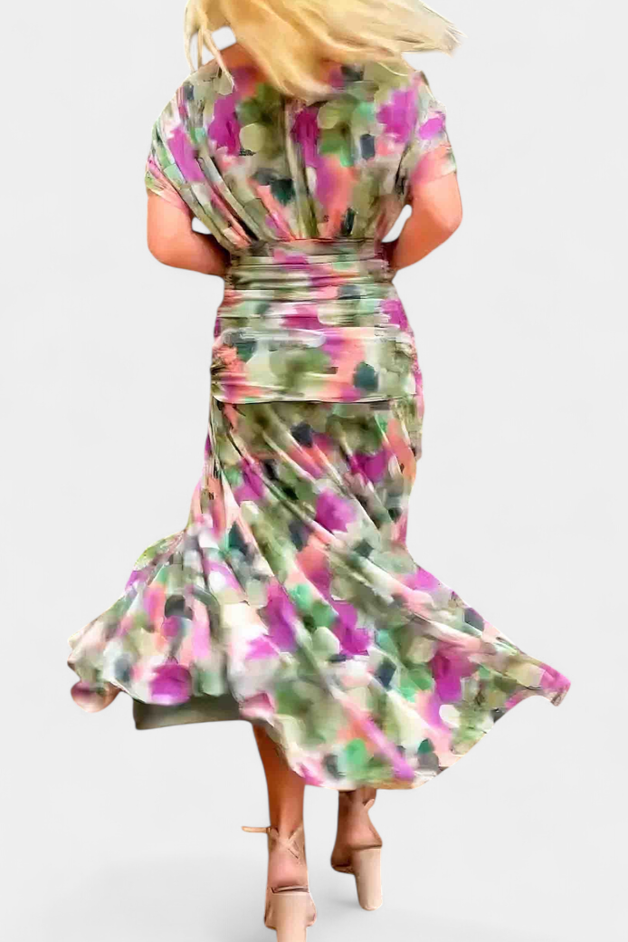 Abito Donna Elegante Velluto Smanicato con Scollo a V