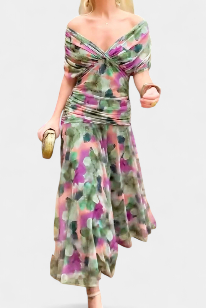Abito Donna Elegante Velluto Smanicato con Scollo a V