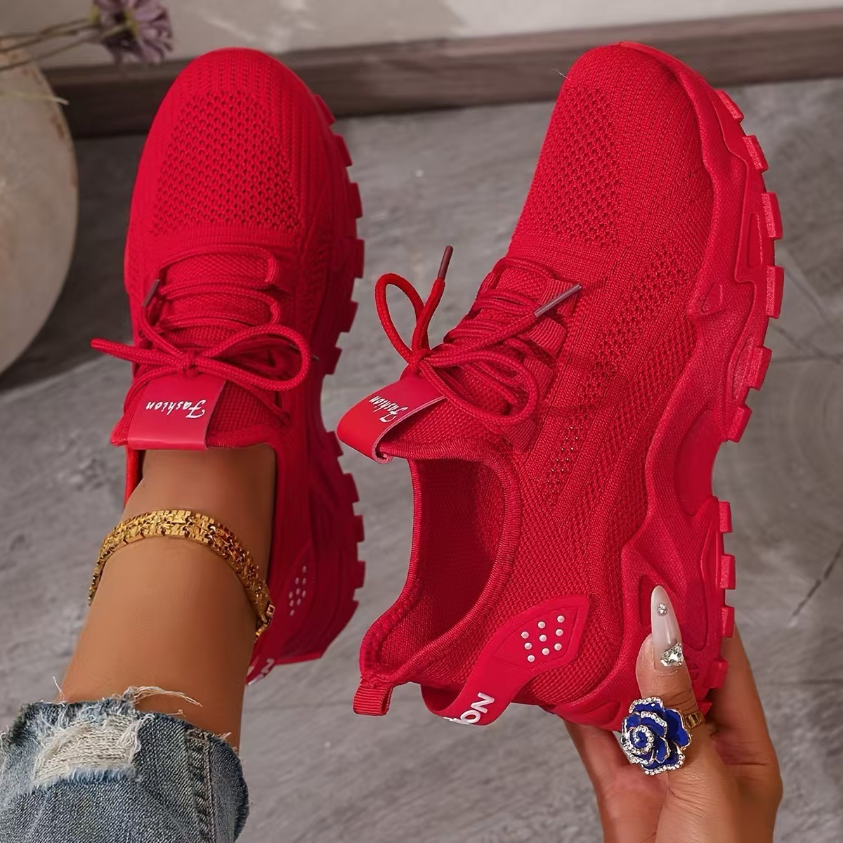 Sneakers Orthopediche Donna in Tessuto con Suola