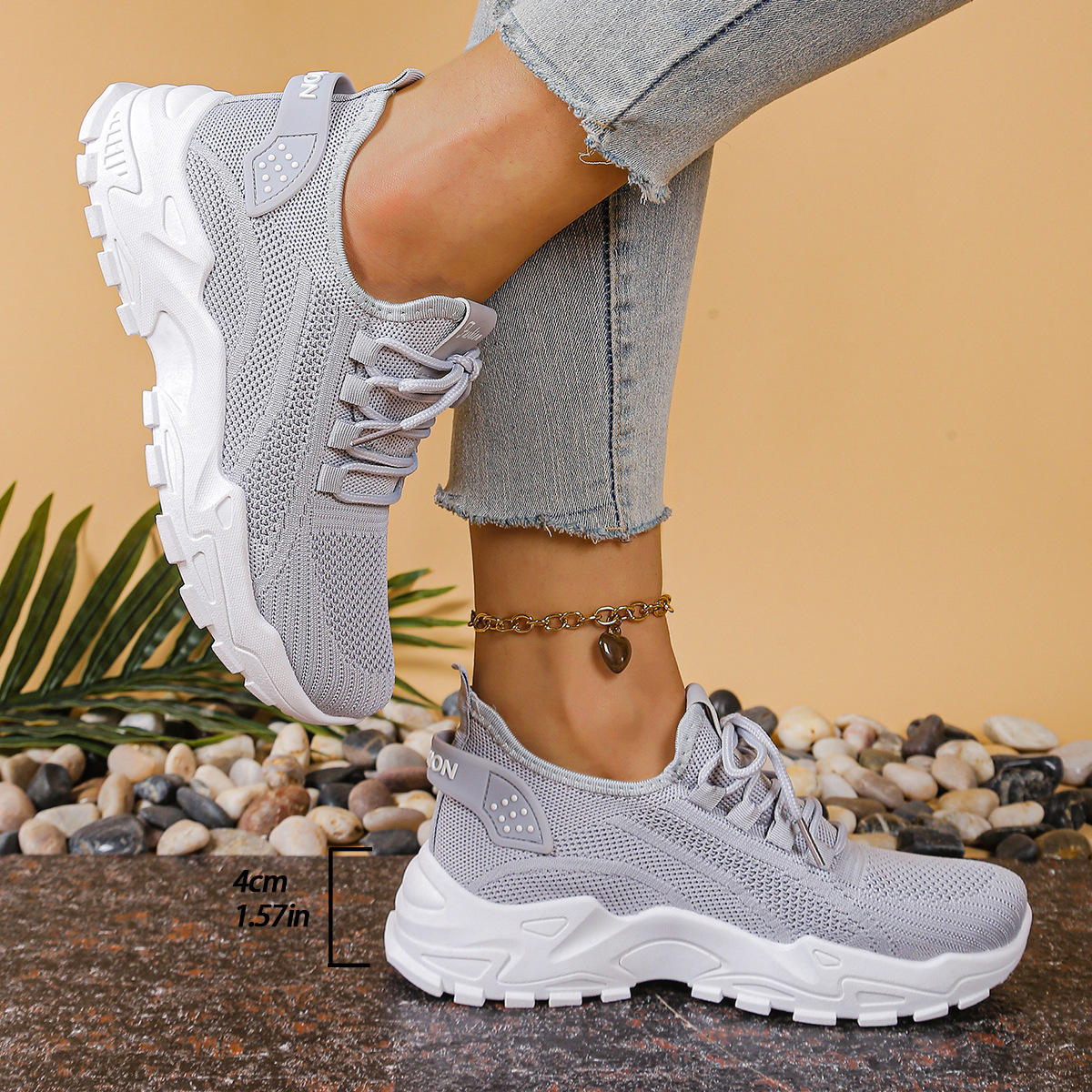 Sneakers Orthopediche Donna in Tessuto con Suola
