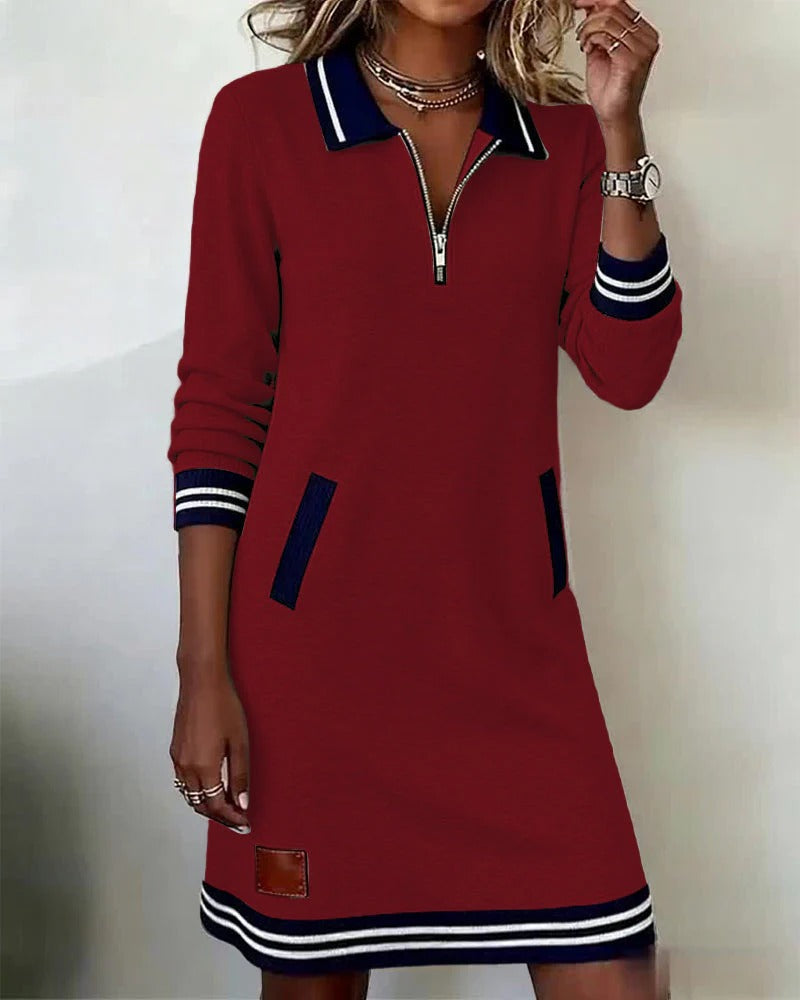 Abito Donna Cotone Manica Lunga Chic