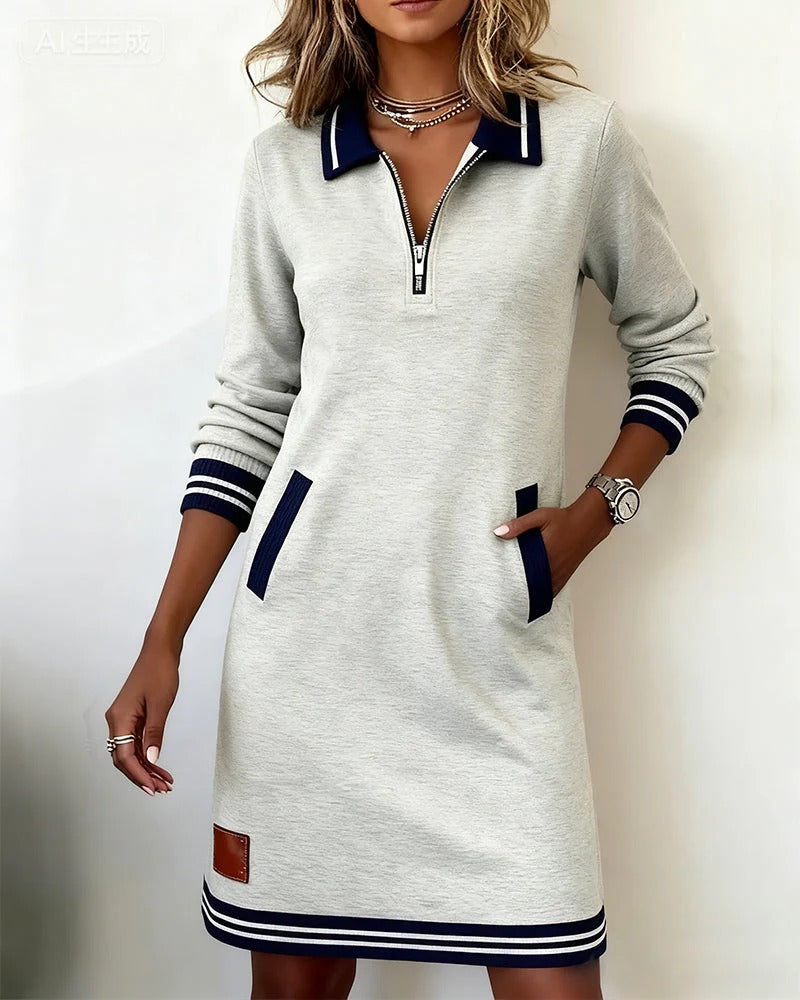 Abito Donna Cotone Manica Lunga Chic