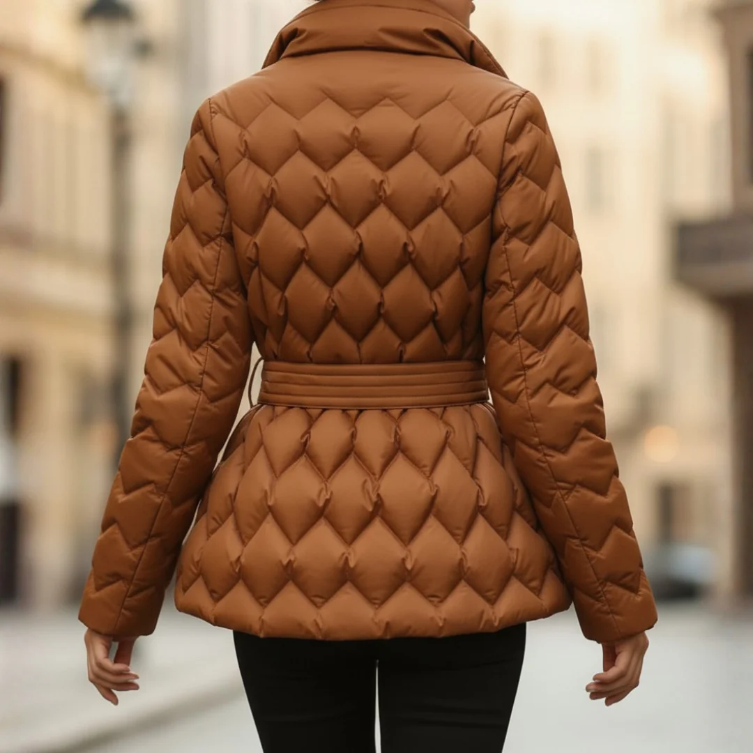 Cappotto Trapuntato Donna con Cintura