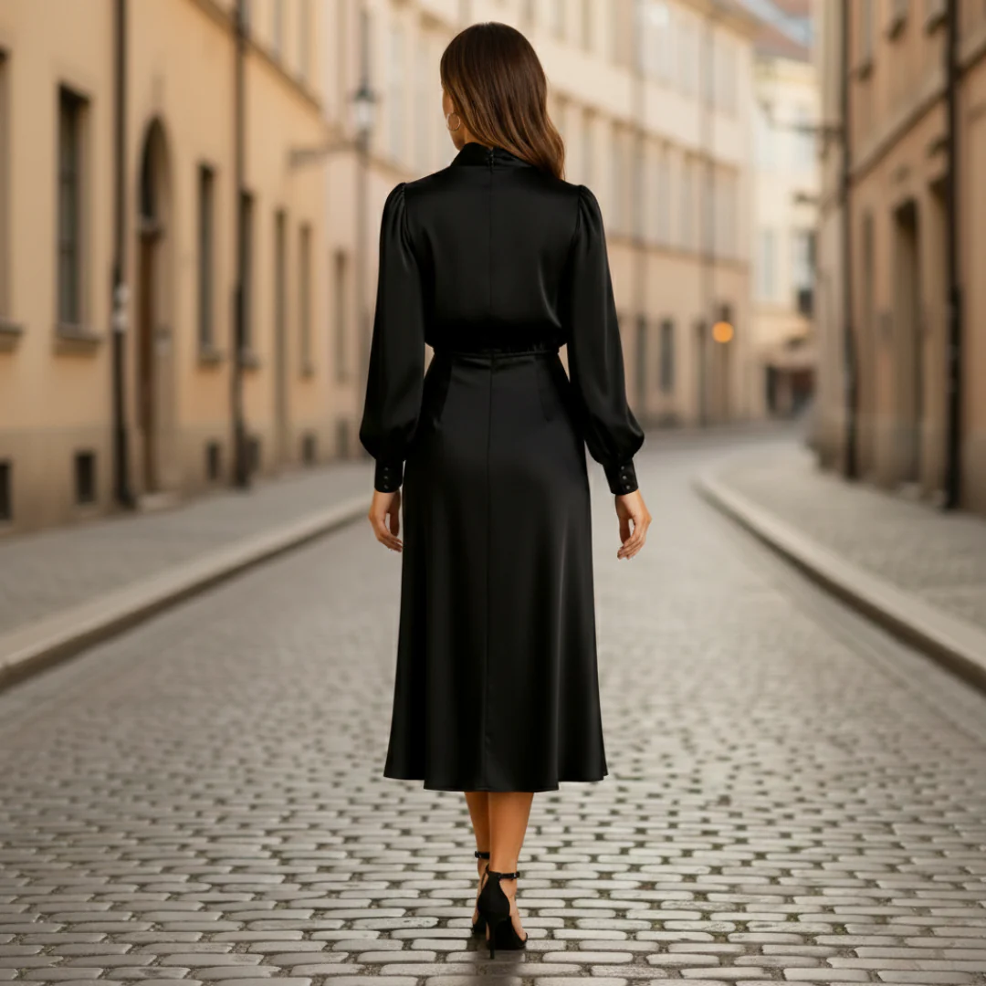 Abito Donna Midi Maniche Lunghe