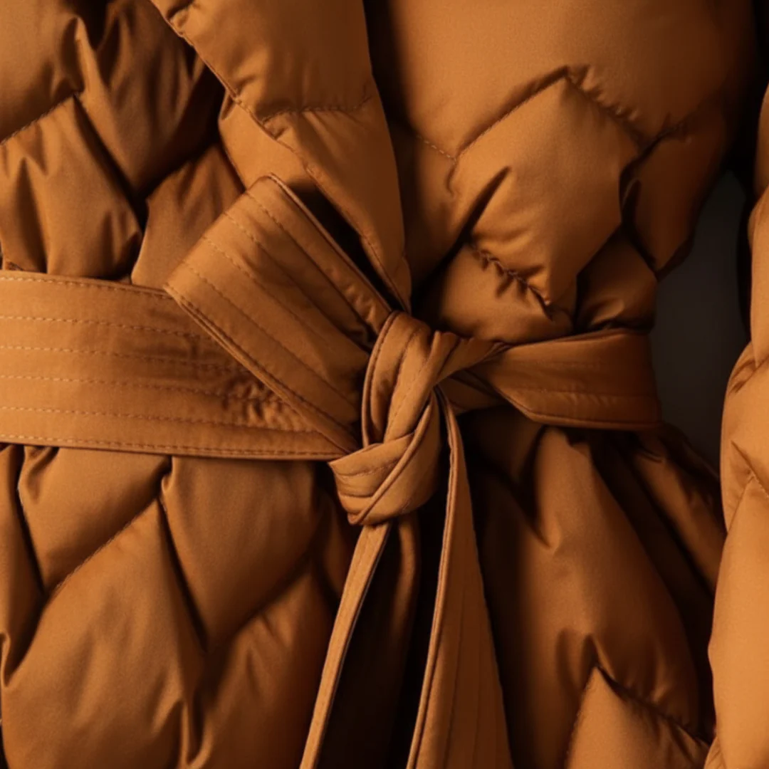 Cappotto Trapuntato Donna con Cintura