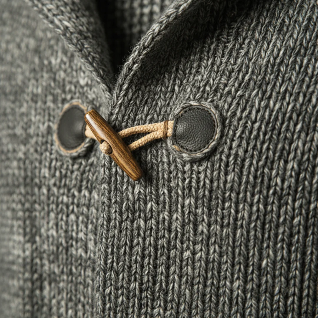 Cappotto Uomo in Maglia con Cappuccio