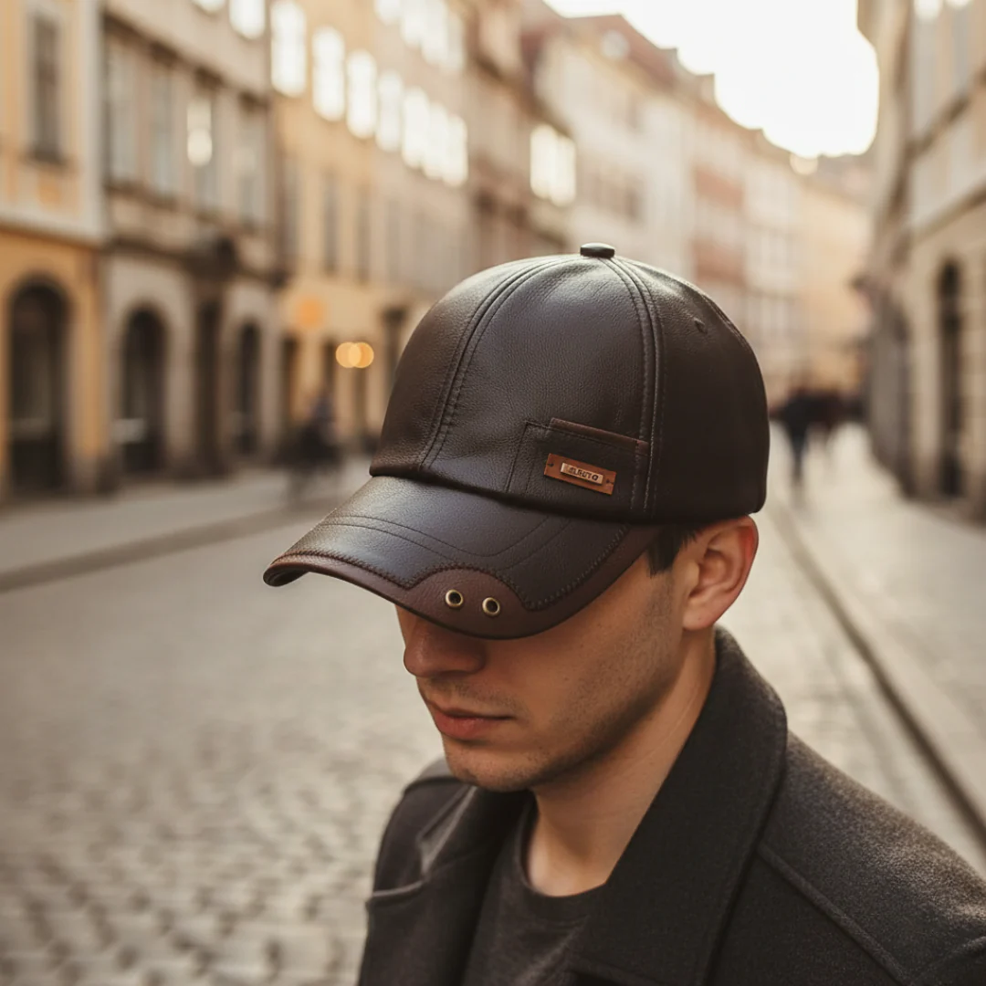 Cappello Unisex in Ecopelle Regolabile