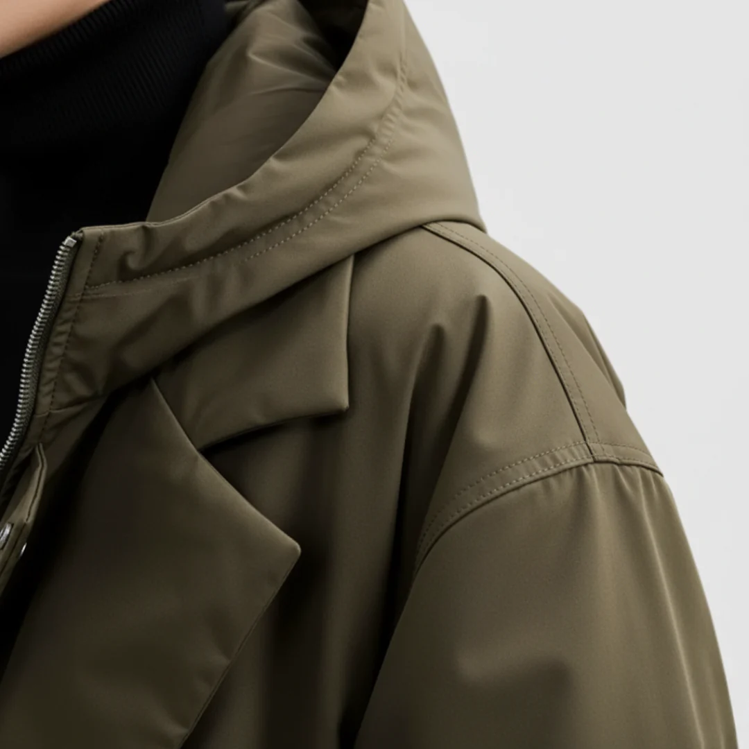 Cappotto Impermeabile Uomo con Cappuccio