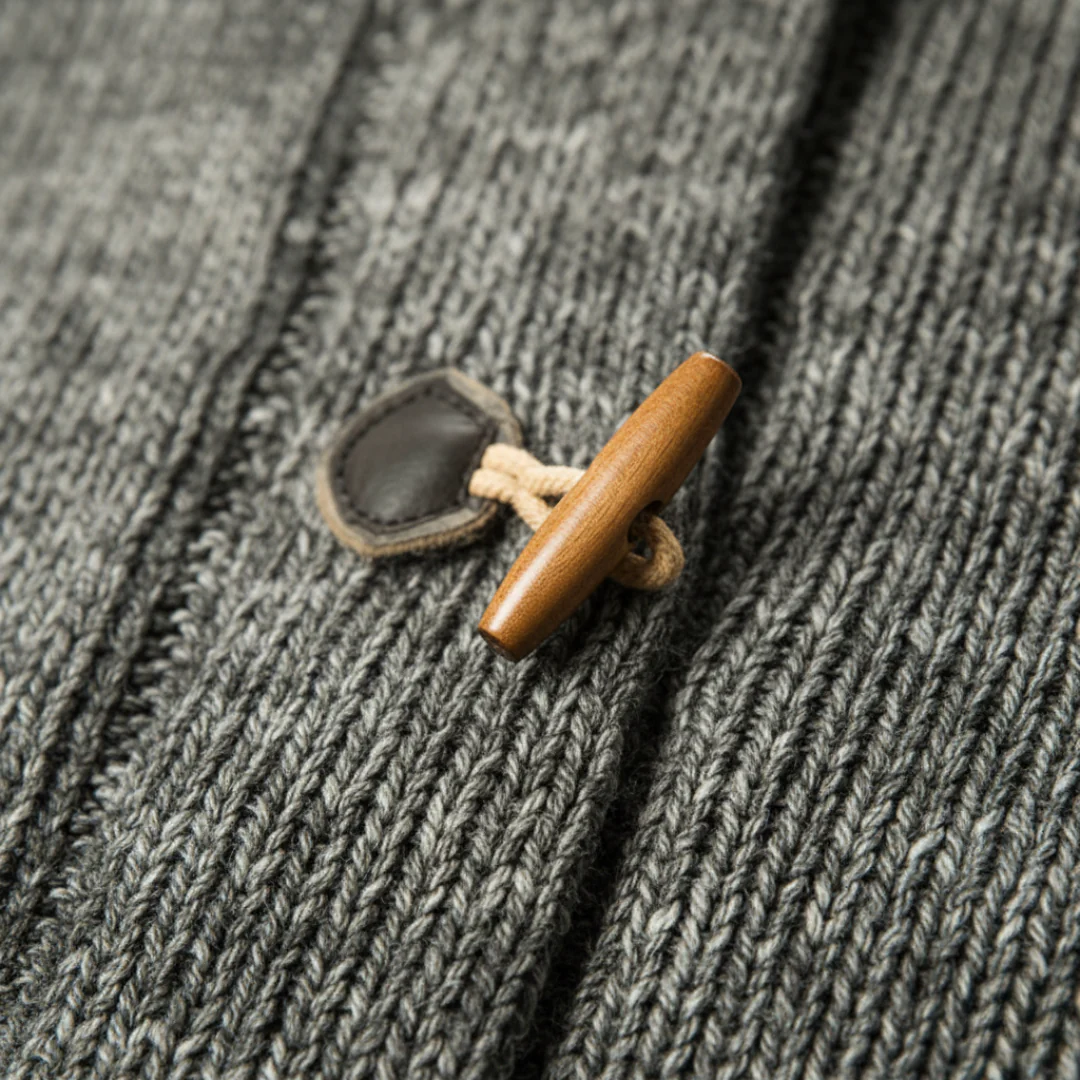 Cappotto Uomo in Maglia con Cappuccio