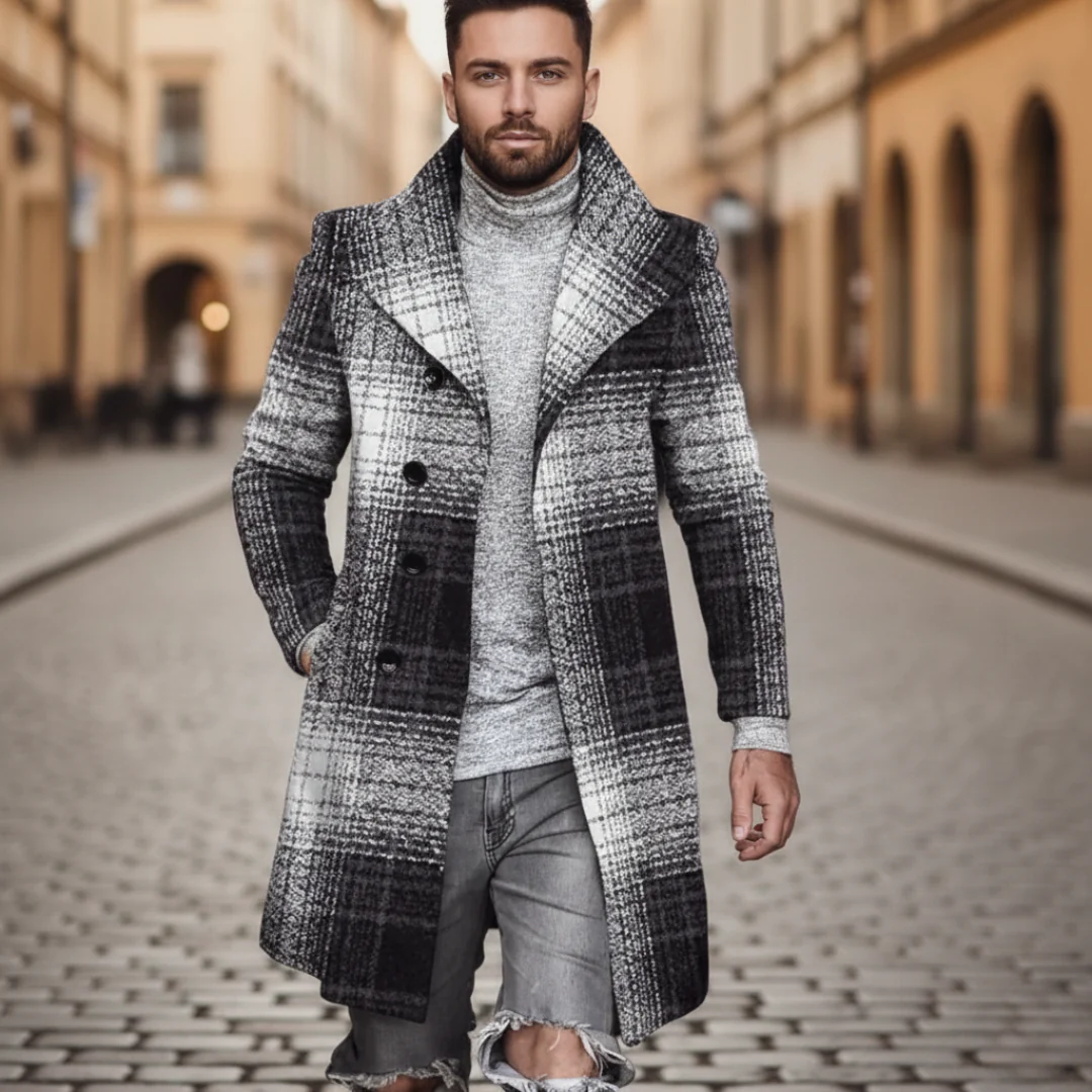 Cappotto Uomo a Quadri