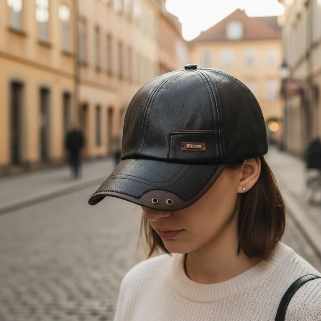 Cappello Unisex in Ecopelle Regolabile