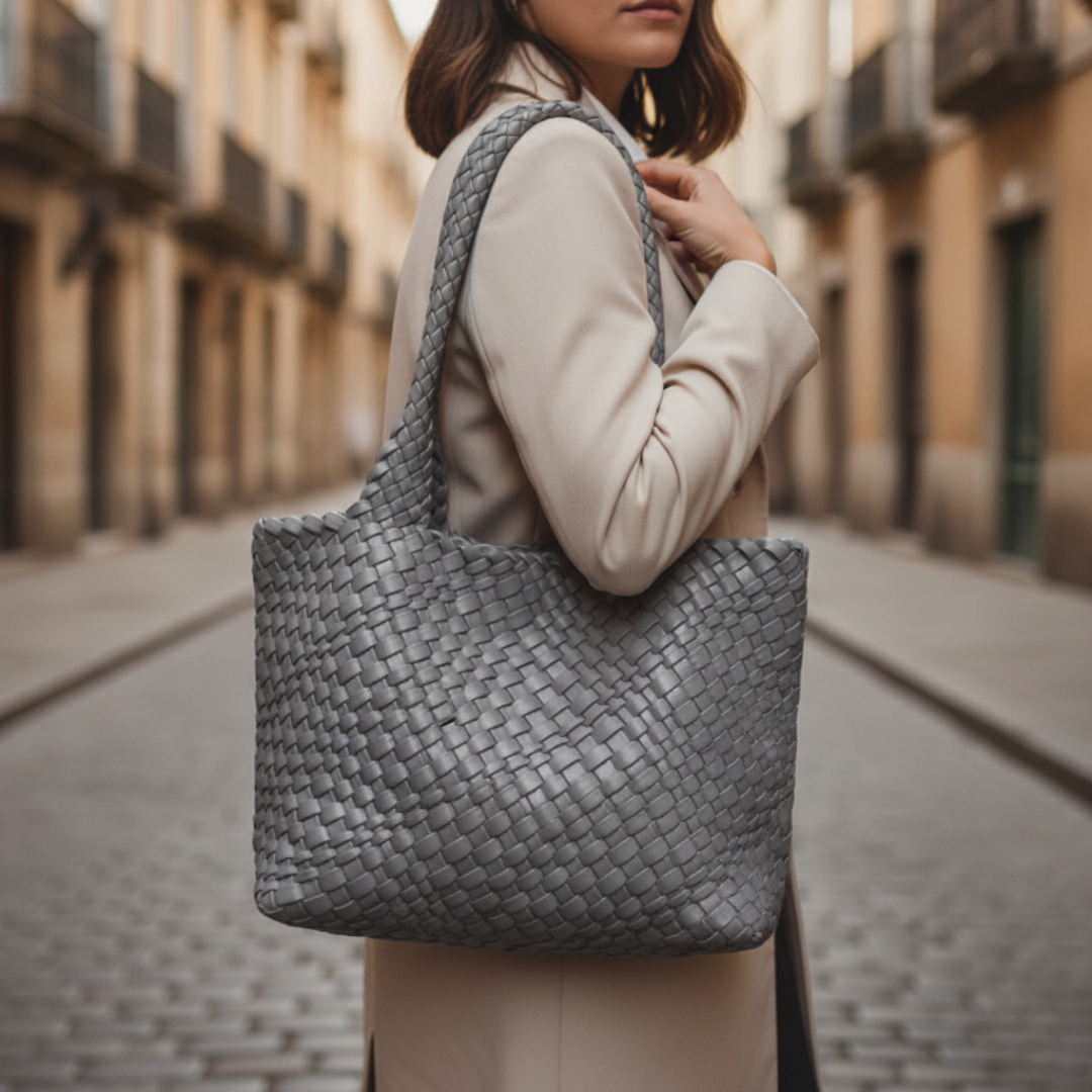 Borsa Donna Tote in Pelle Intrecciata