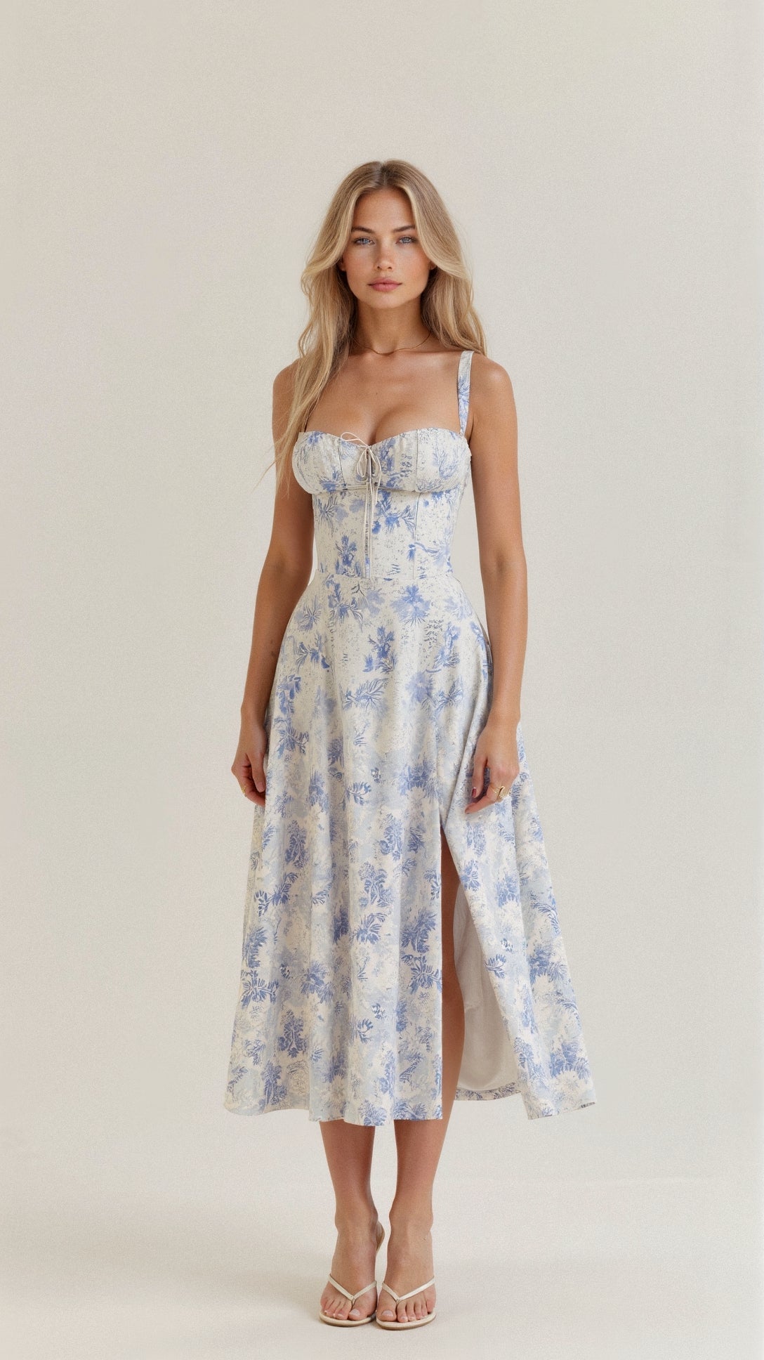 Abito Donna Midi Velluto Smanicato Slim Fit – Elegante