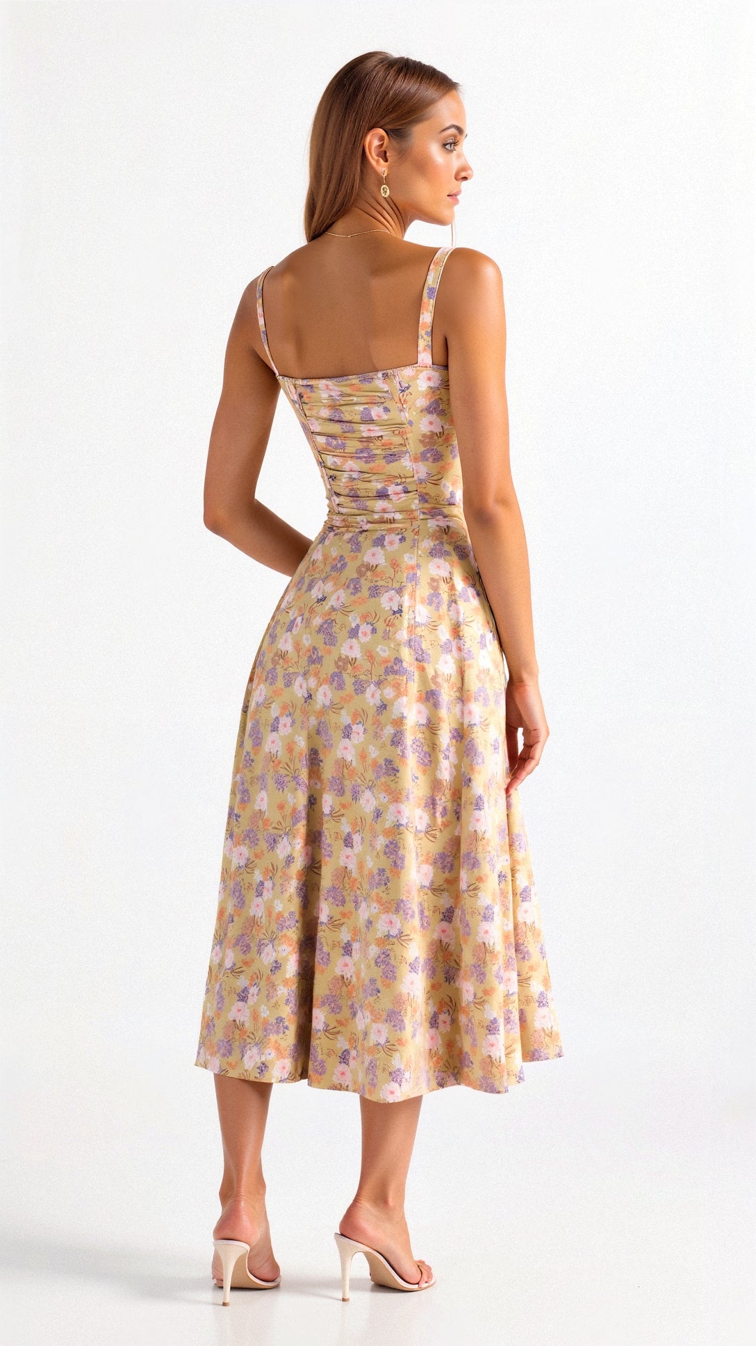 Abito Donna Midi Velluto Smanicato Slim Fit – Elegante
