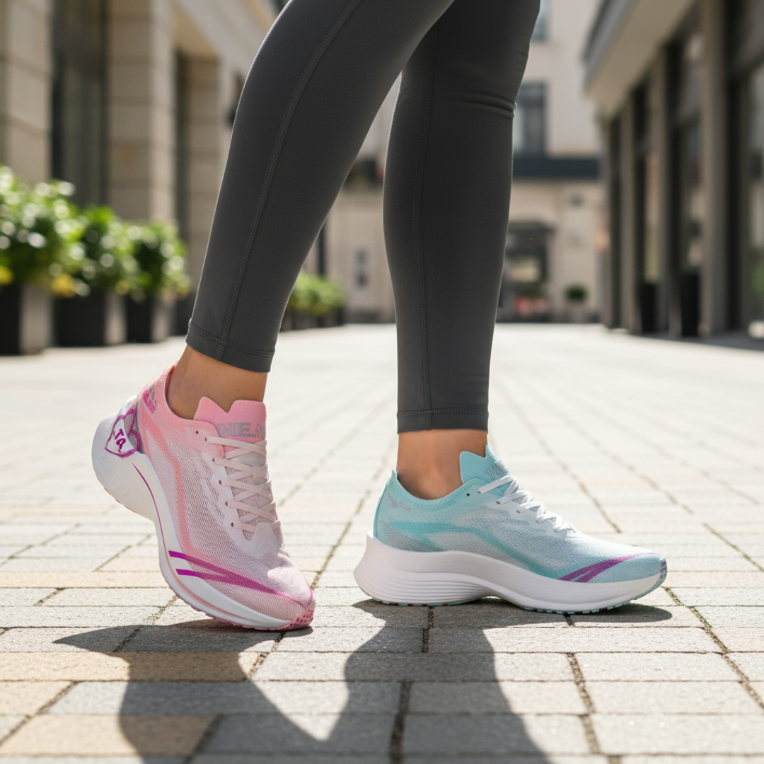 Scarpe da Running con Piastra in Carbonio per Maratona con Supporto Stabile