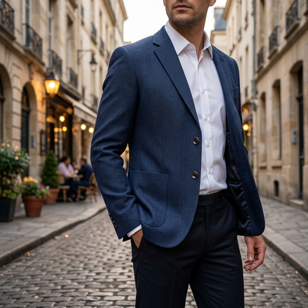 Giacca Blazer Uomo Slim Fit in Misto Lana