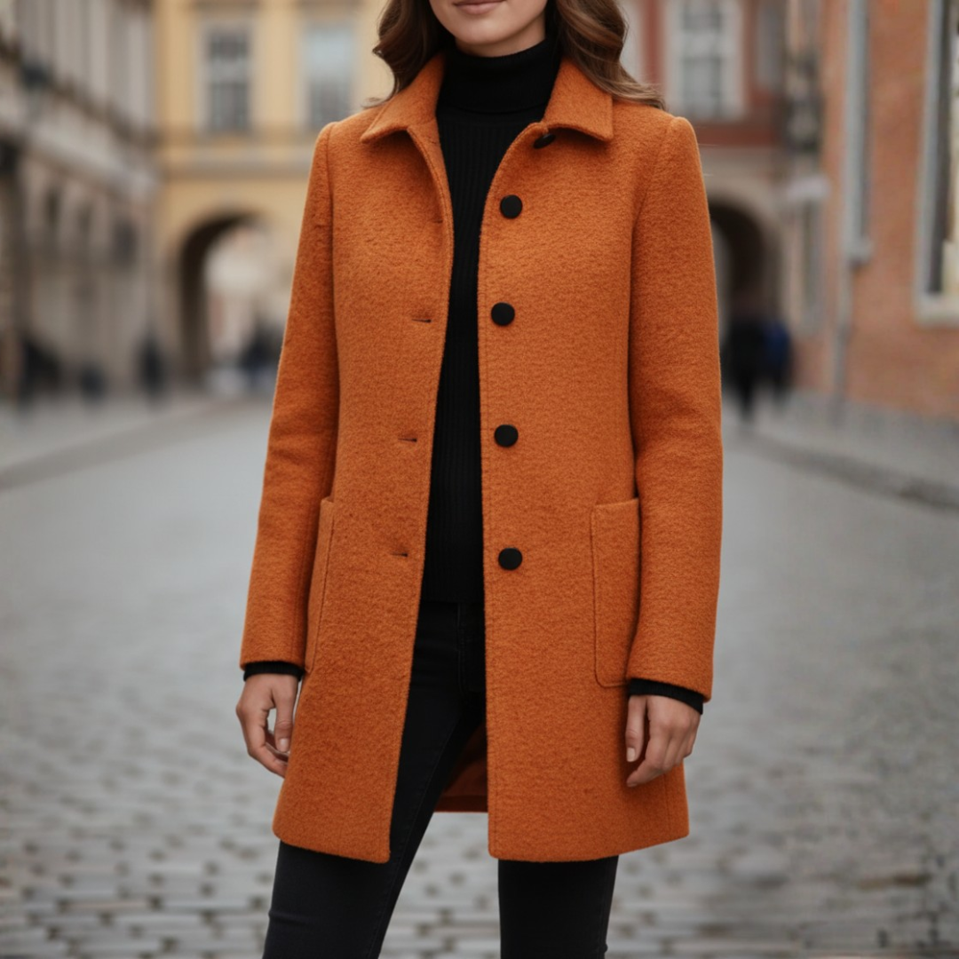 Cappotto Donna con Bottoni Neri