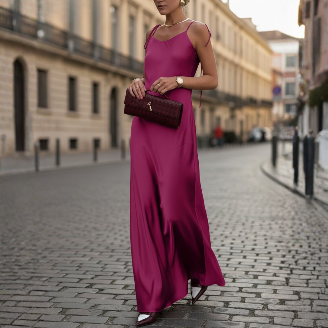 Abito Maxi Donna con Spalline Sottili