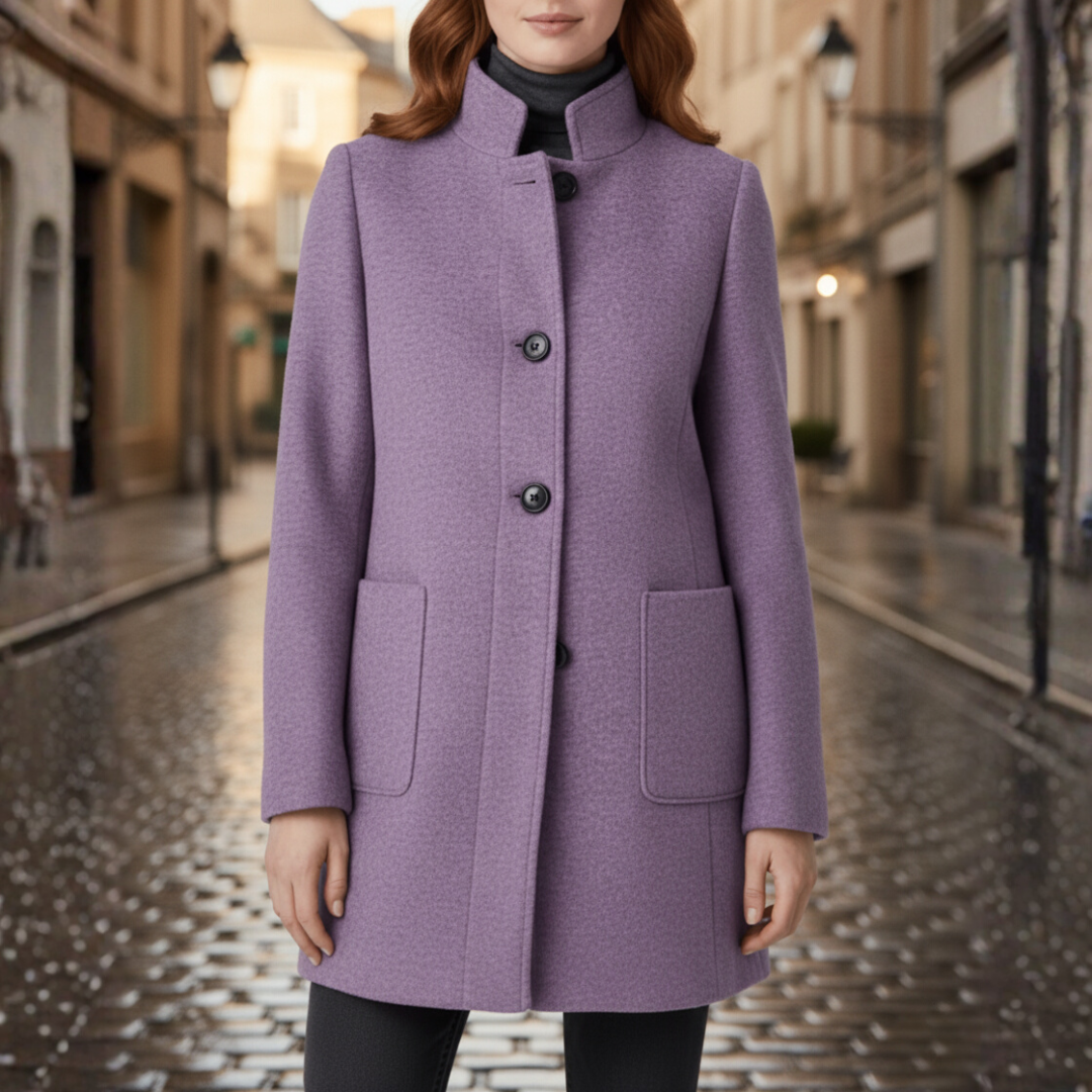 Cappotto Donna con Bottoni Neri