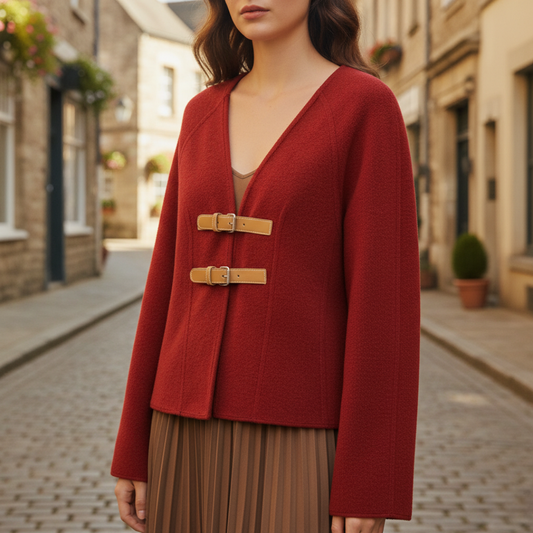 Giacca Donna Misto Fibbie Elegante