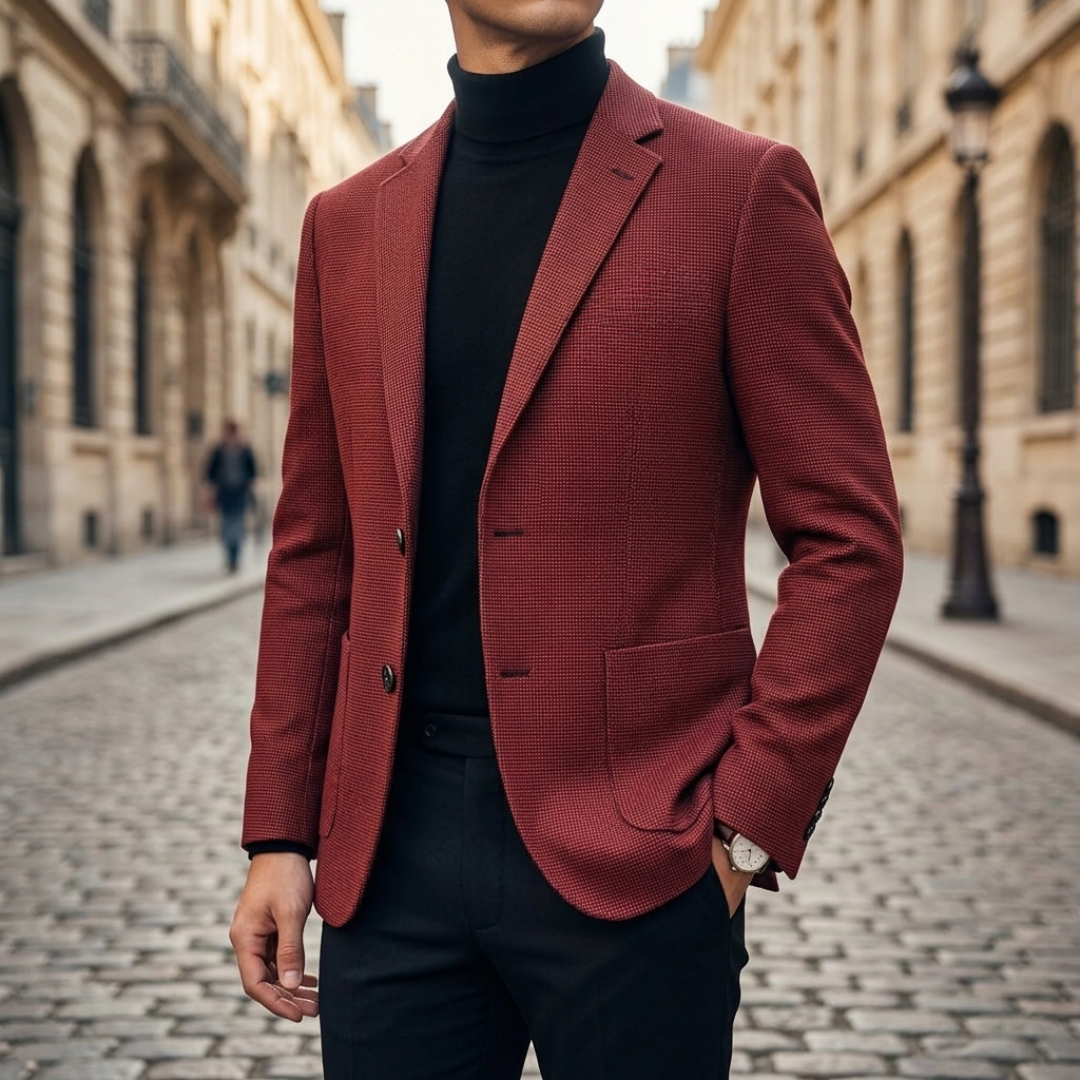 Giacca Blazer Uomo Slim Fit in Misto Lana