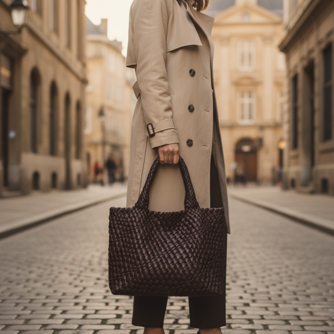 Borsa Donna Tote in Pelle Intrecciata