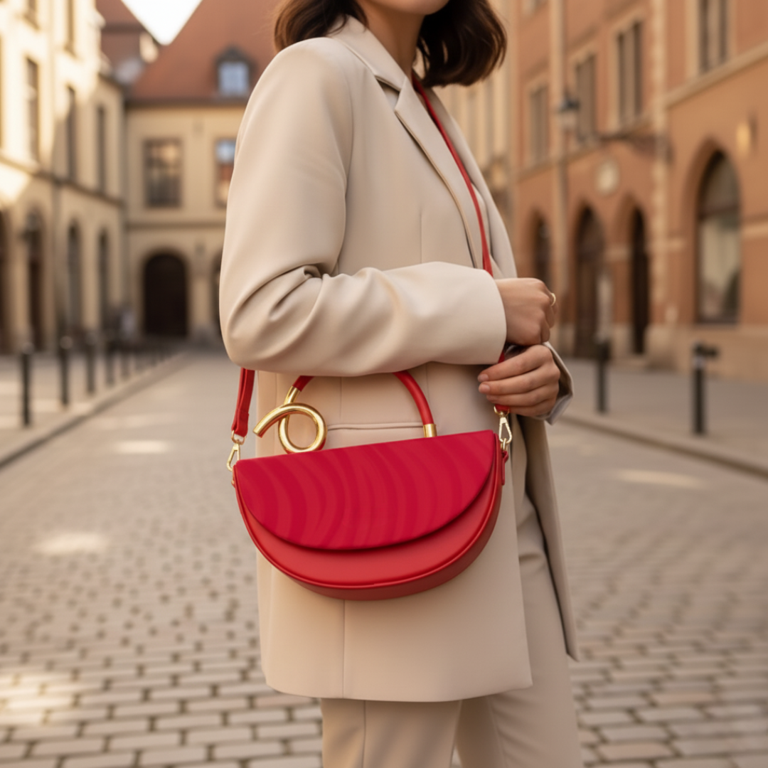 Borsa a Mano Donna con Manico Oro