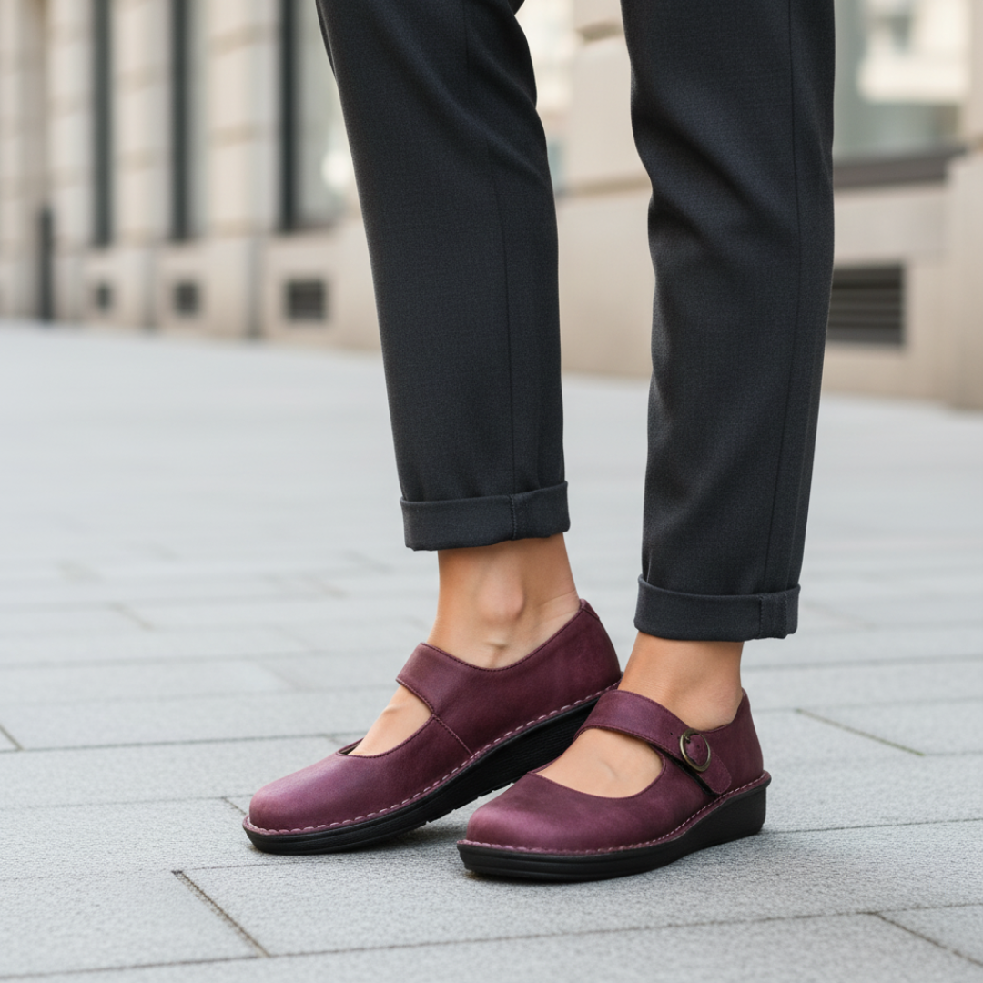 Ballerine da Donna con Cinturino alla Caviglia e Suola Ergonomica