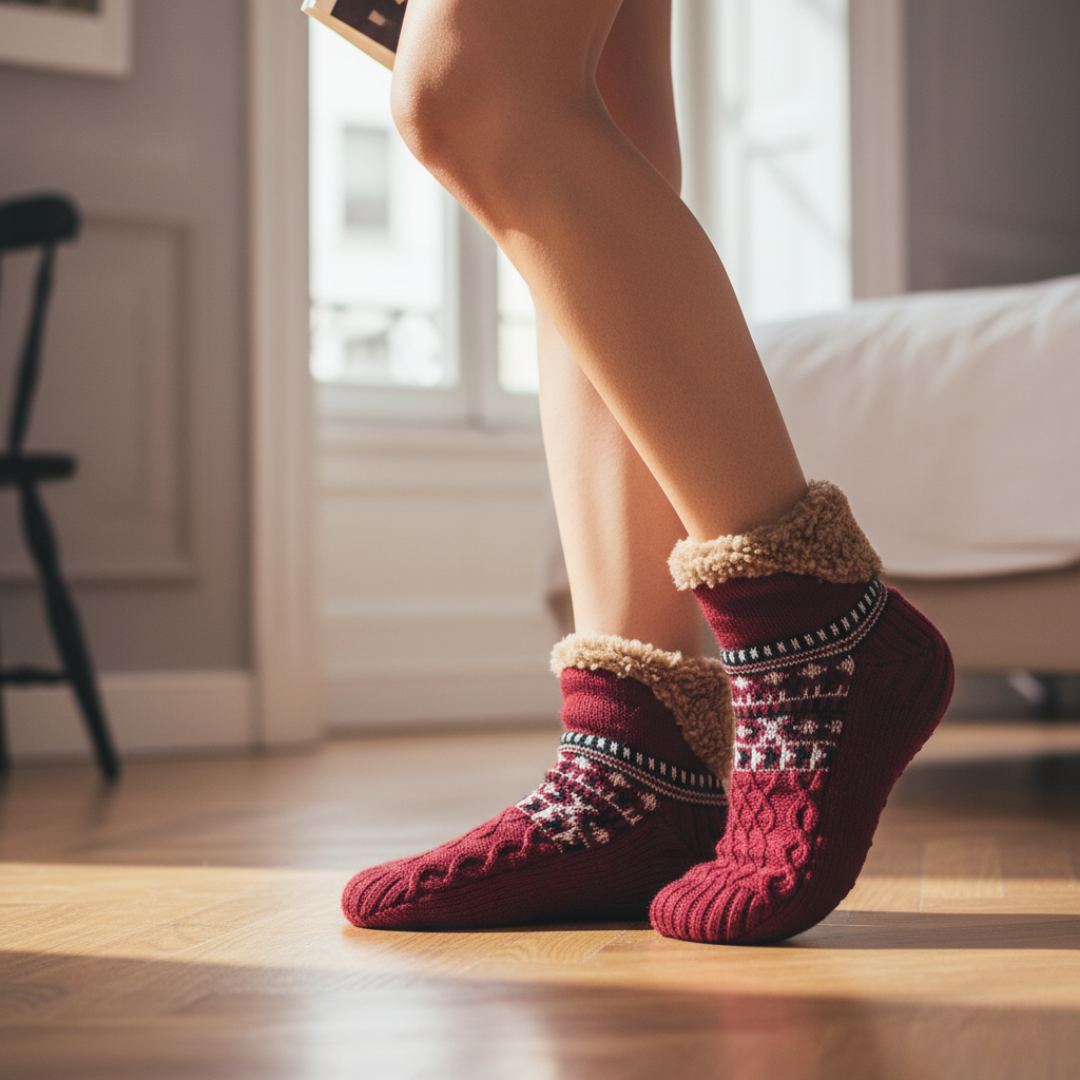Calze Unisex Lavorate con Pelliccia
