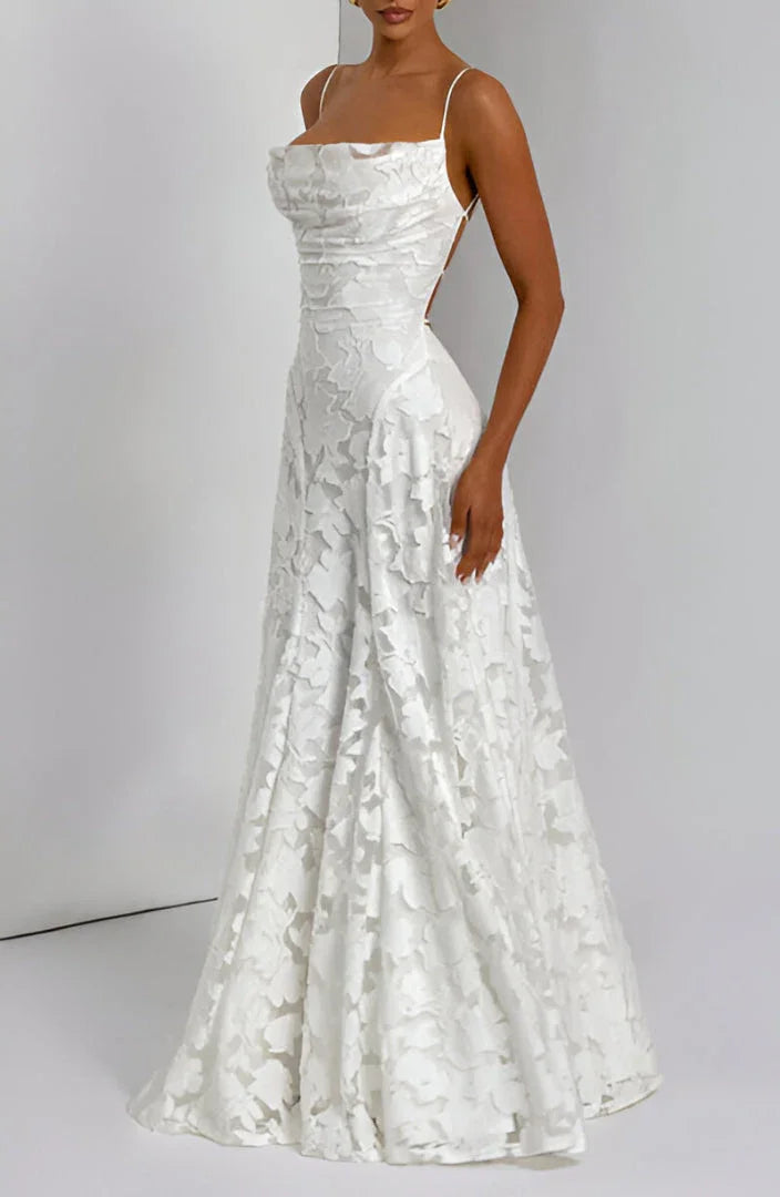 Abito Donna Velluto Floreale Smanicato con Spalline Sottili