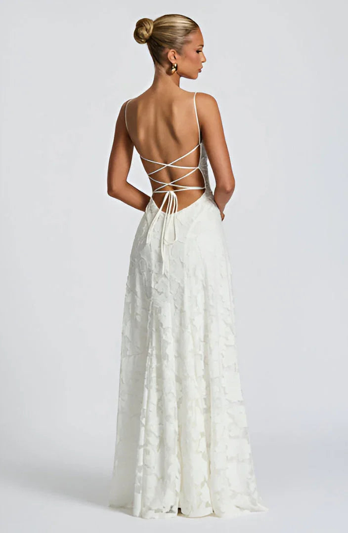 Abito Donna Velluto Floreale Smanicato con Spalline Sottili