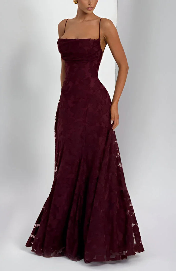 Abito Donna Velluto Floreale Smanicato con Spalline Sottili