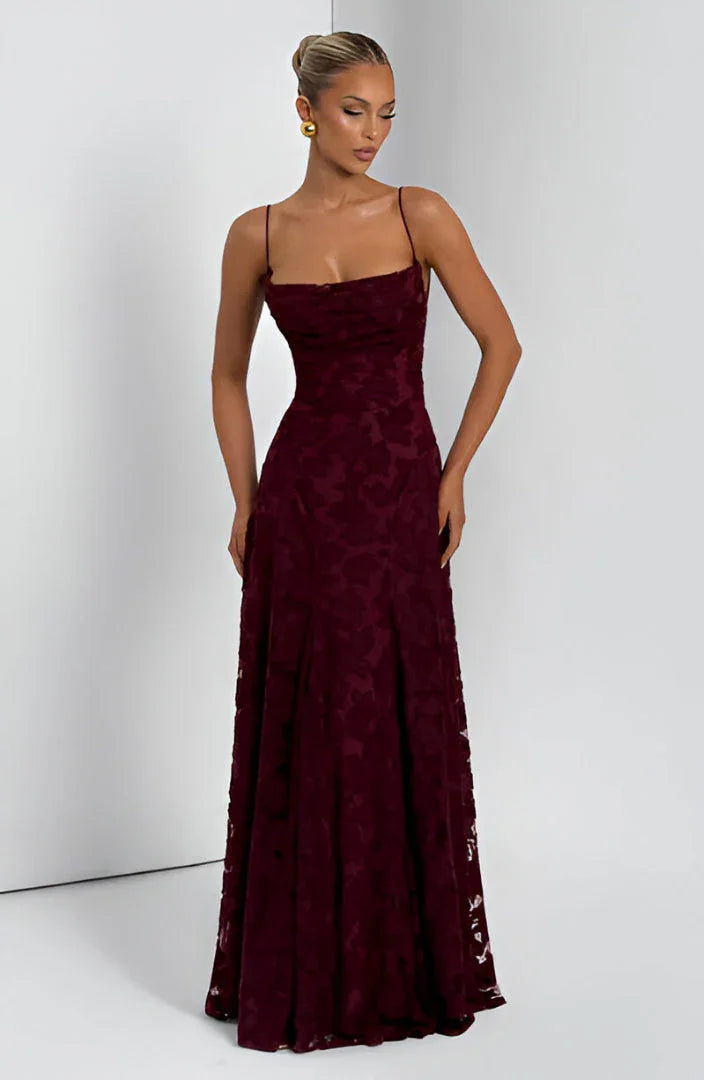Abito Donna Velluto Floreale Smanicato con Spalline Sottili