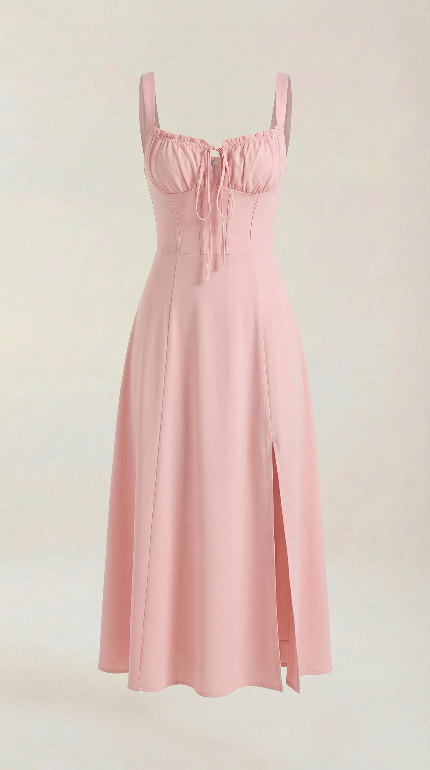 Abito Donna Velluto Smanicato Midi Floreale con Scollo a V