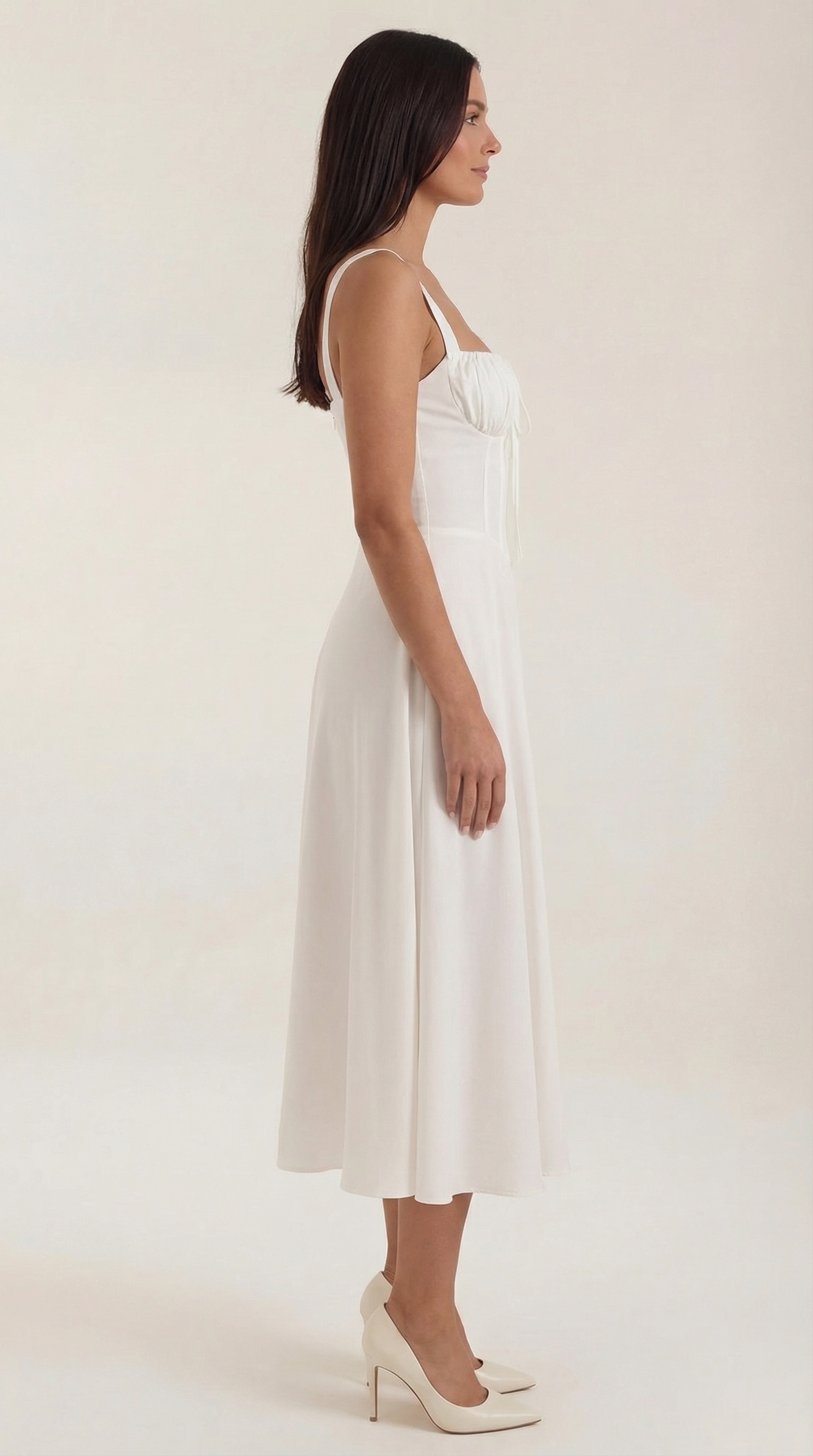 Abito Donna Velluto Smanicato Midi Floreale con Scollo a V