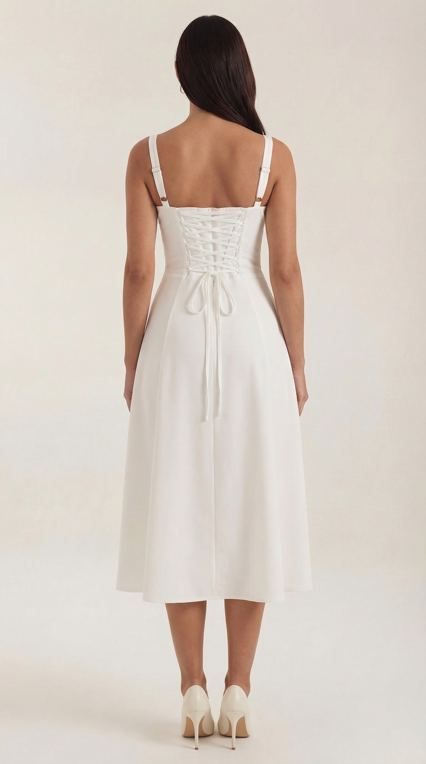 Abito Donna Velluto Smanicato Midi Floreale con Scollo a V