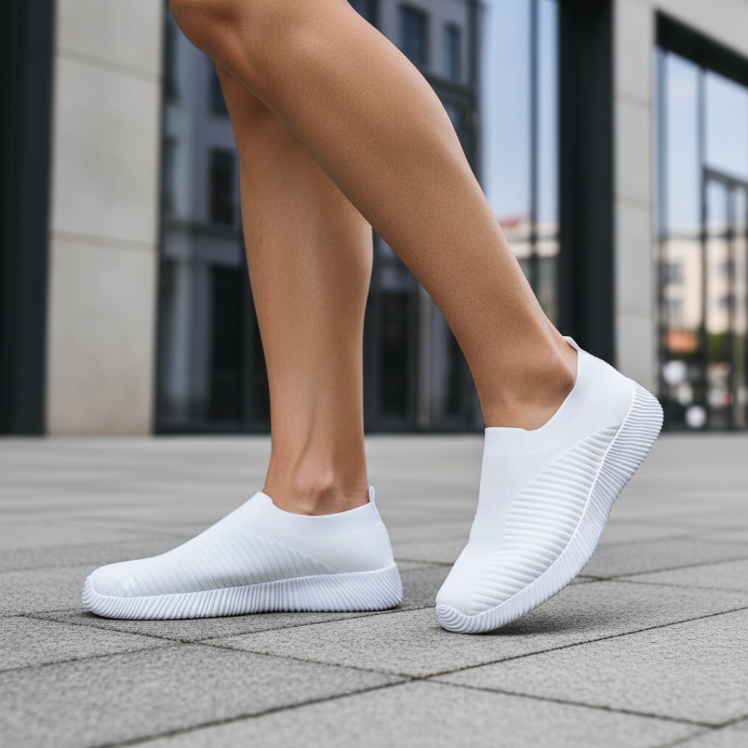 Scarpe da Passeggio Donna Slip-On in Maglia Traspirante Sneakers Basse
