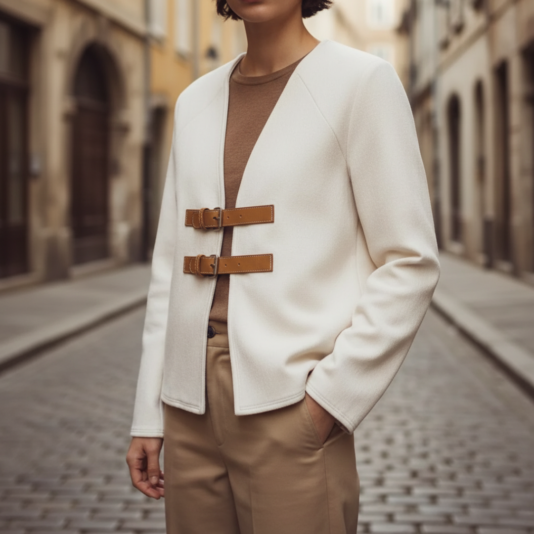 Giacca Donna Misto Fibbie Elegante