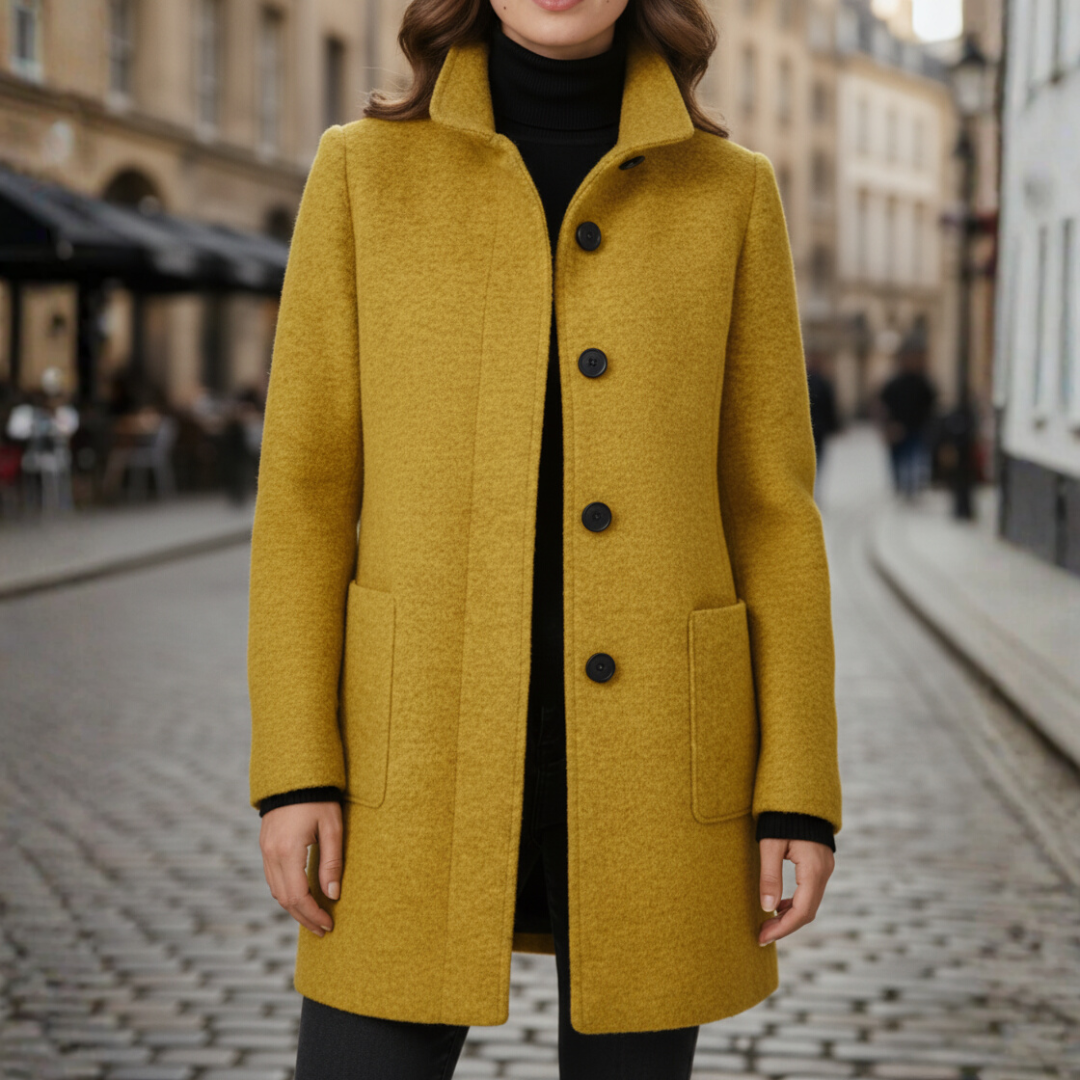 Cappotto Donna con Bottoni Neri